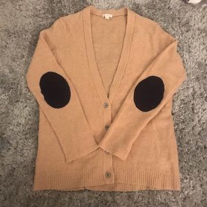 Wool elbow patch cardigan